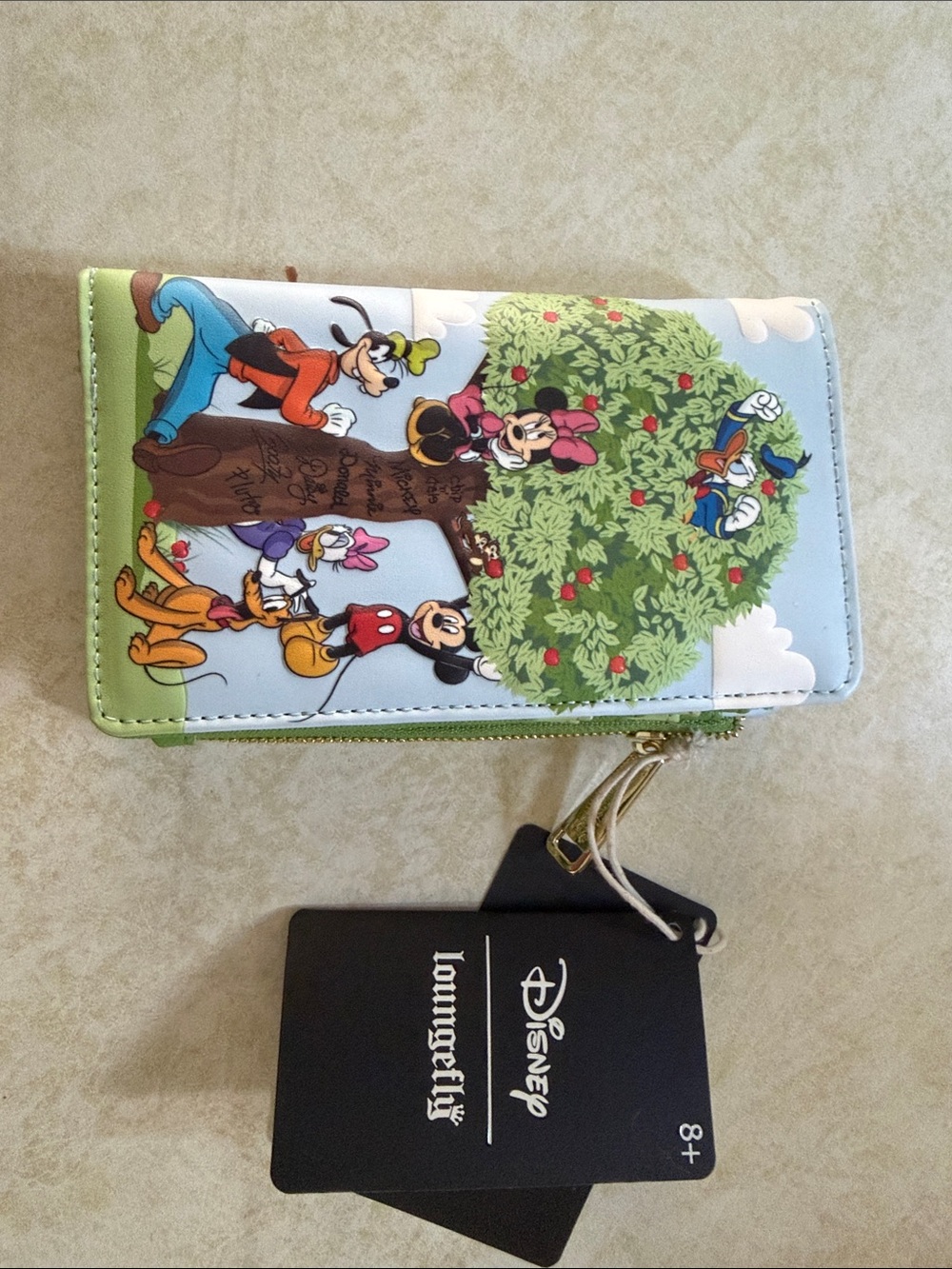 Disney Light Blue and Green Mickey & Friends Kids Wallet
